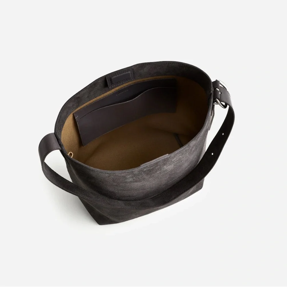 Madewell Gray Suede Tote Bag - Picture 3 of 7